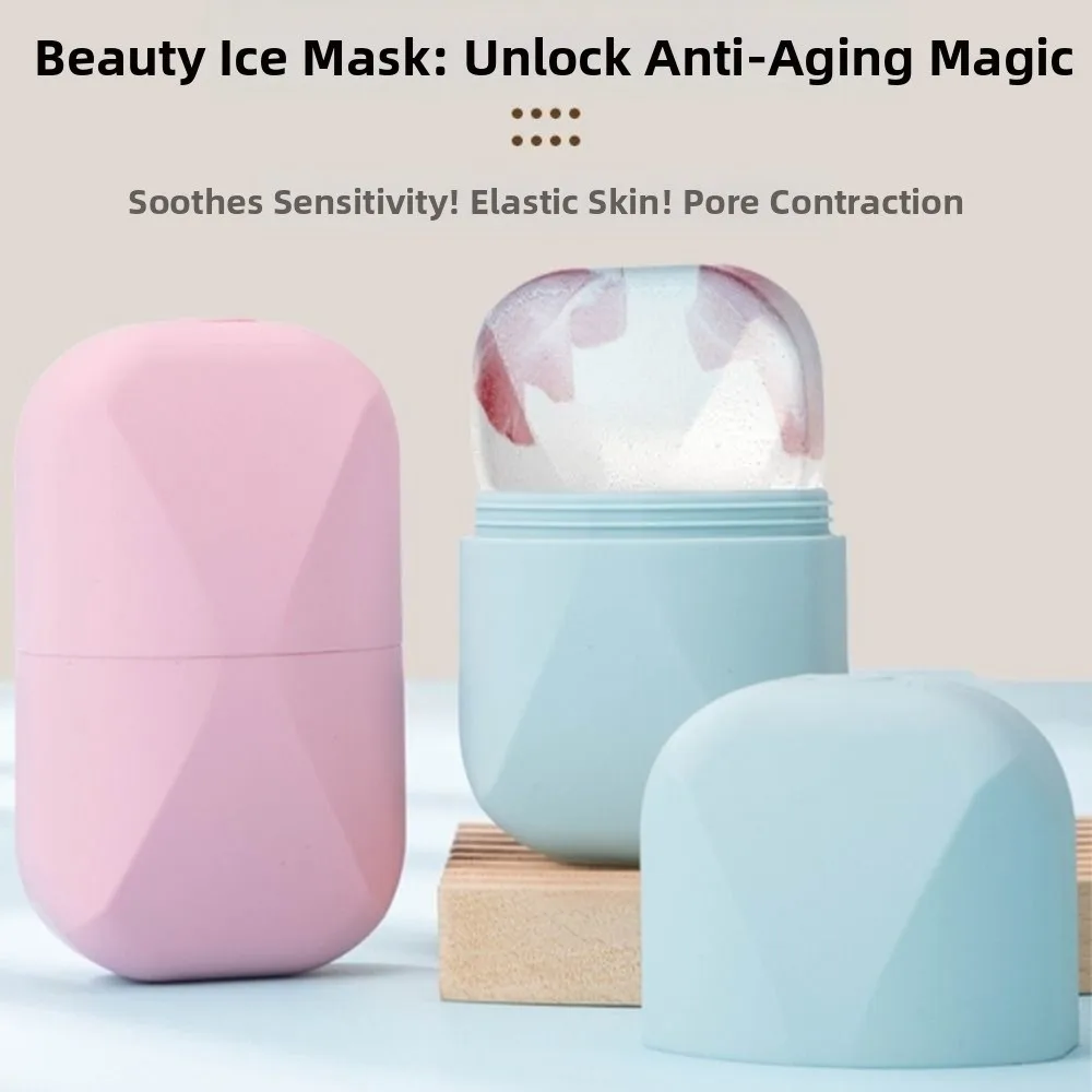 Portable Silicone Ice Roller for Face Beauty Skin Care Tools Reusable Ice Mold Face Lifting Facial Massager Eyes and Neck