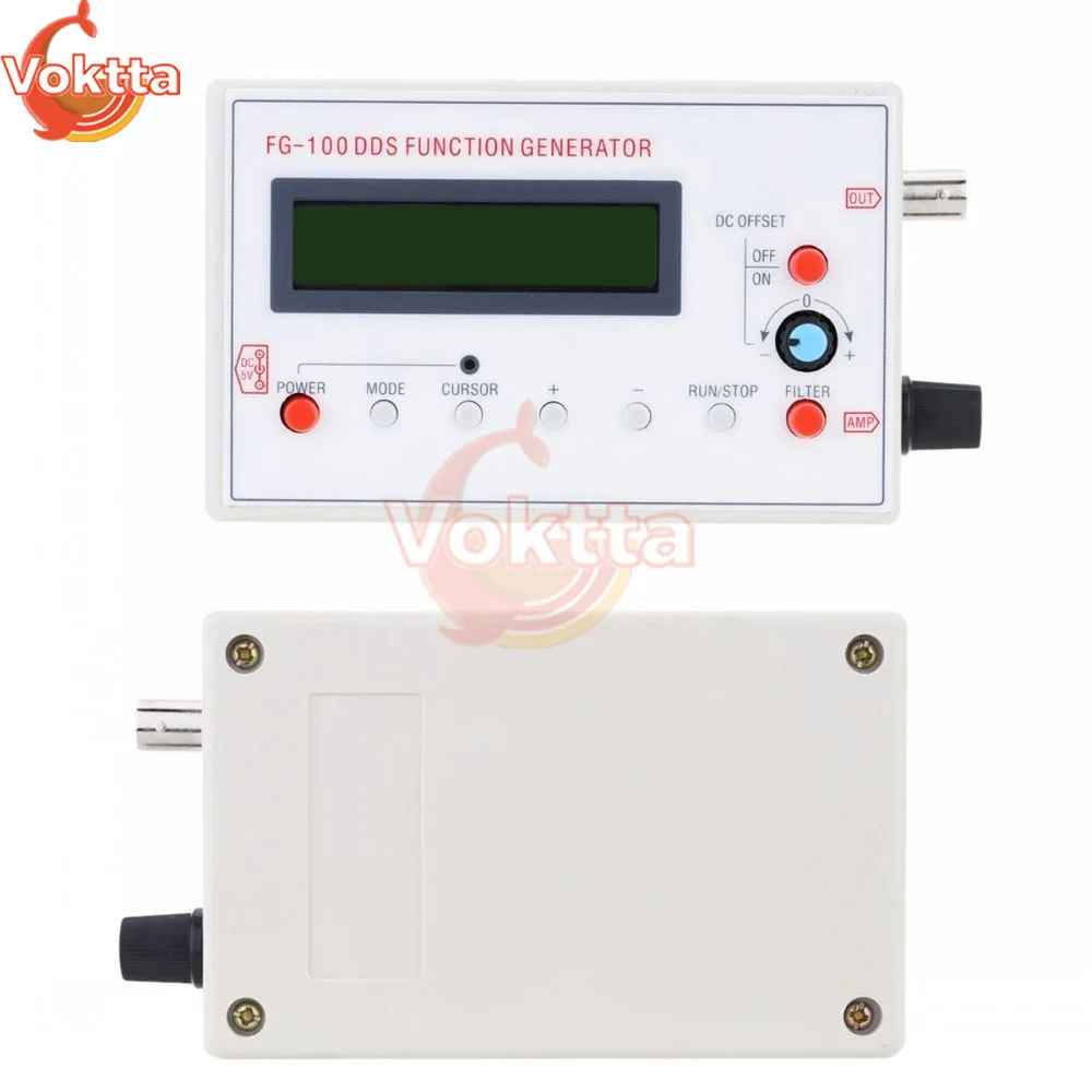 DC3.7-10V Signal Generator Module FG-100 DDS Function Signal Generator Frequency Counter 1Hz - 500KHz Signal Source Module