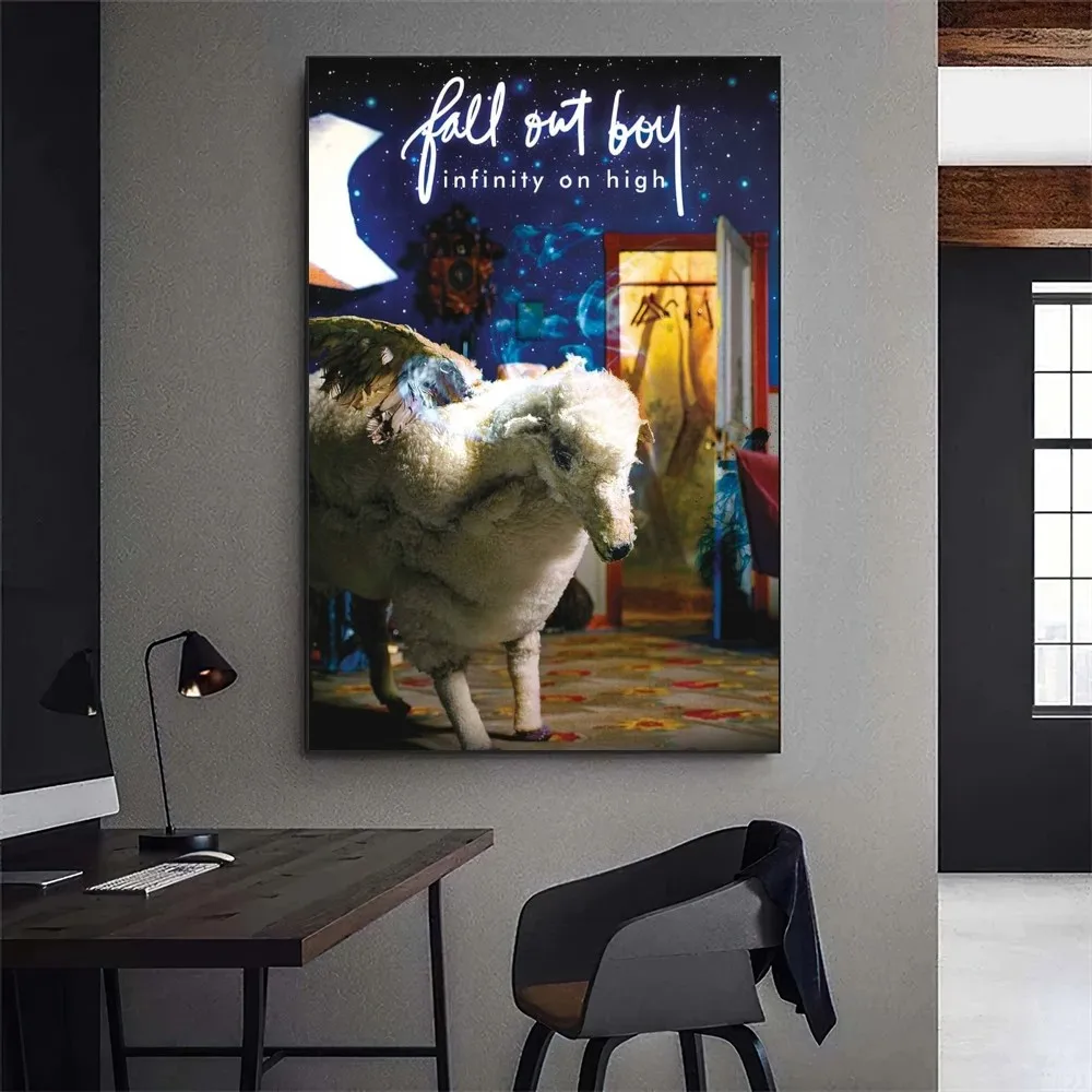 Fall Out Boy Band Poster Gallery Prints Self Adhesive Home Decor Decoration Wall Decals Living Room Sticker