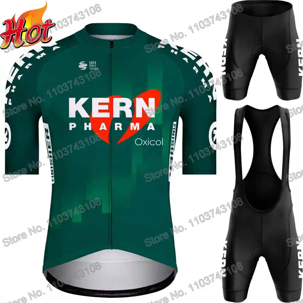 Kern Pharma Cycling Jersey Men's Set Summer Cycling Clothing Road Race Bike Shirt Suit MTB Women Bicycle Bib Shorts Sports