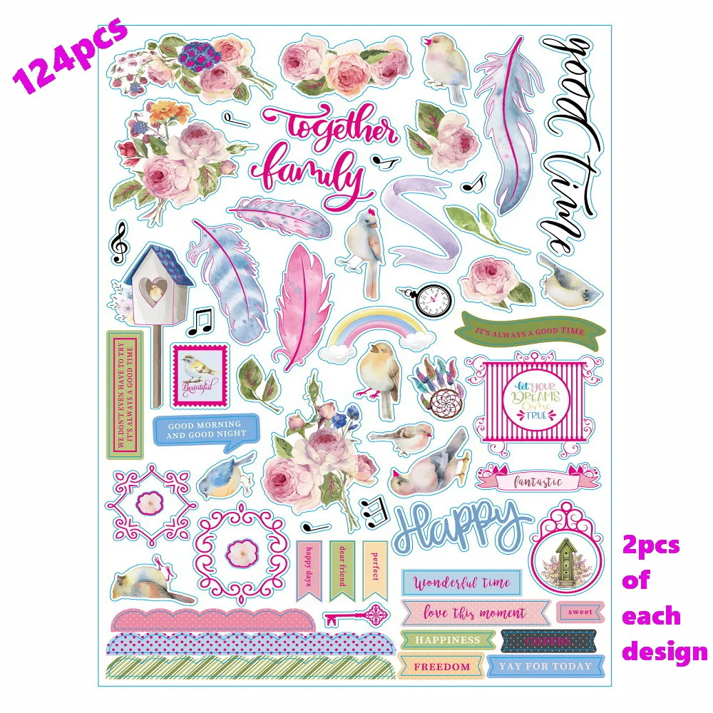 Kit de adornos para álbum de recortes de papel Vintage, troquelado de papel  para hacer tarjetas, decoración de diario, manualidades DIY (idena de  regalo de Navidad), 124 Uds. - AliExpress, image size:1000x1000