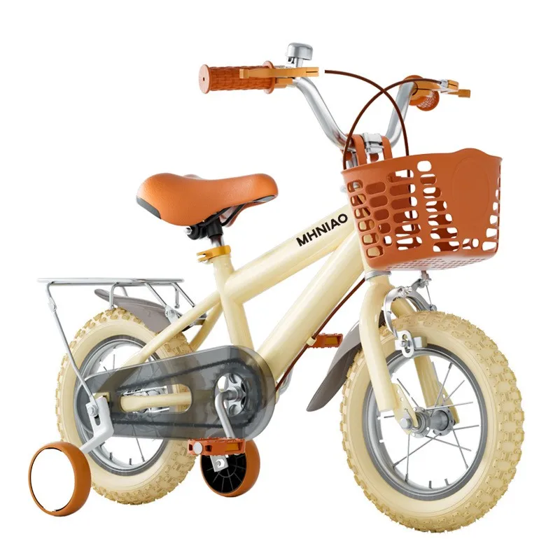 

Vintage Children's Bicycle with Backseat Flash Auxiliary Wheel Suitable for 3-8 Years Old 12 14 16 18 20 Inch Dropshipping