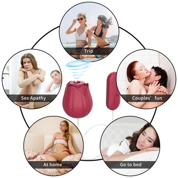 Rose Clitoral Sucking Vibrators Tongue Licking Nipple Clit G-Spot Stimulation Female Masturbator Vibrator Sex Toys For Women 6