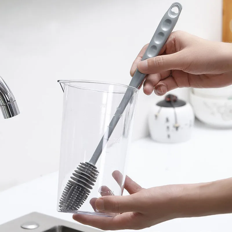 Cleaning Brush Bottle Brush Insulation Cup Washing No Deadend Long Handled Silicone Household Multifunctional