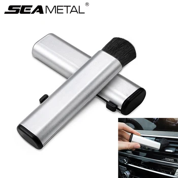 SEAMETAL 에어컨 브러쉬/에어컨 청소 브러쉬, 개폐식 자동차 에어컨 청소 브러시, 컴퓨터 키보드 청소, 부드러운 브러시