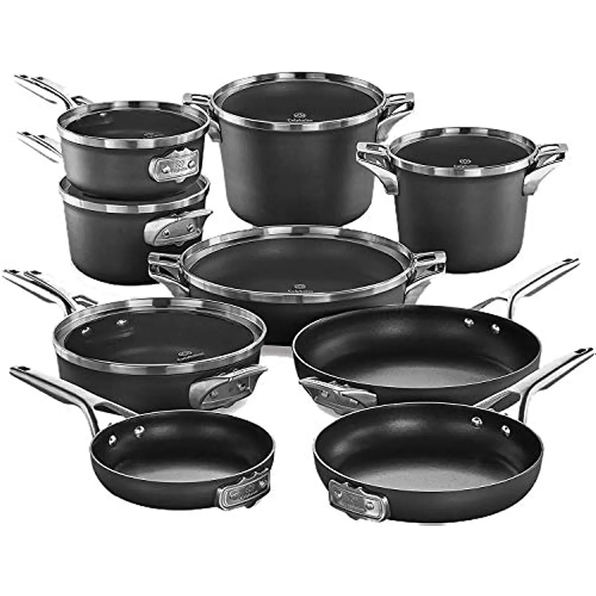  MICHELANGELO Hard Anodized Cookware Set, 10-Piece Pots