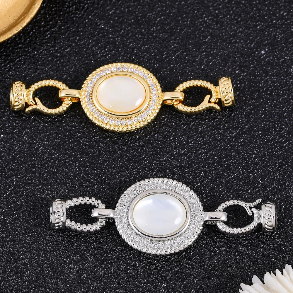 

Juya 18K Gold Silver Plated DIY Beads Baroque Pearls Jewelry Making Mountings Fastener Connector Locks Closure Clasps Supplies