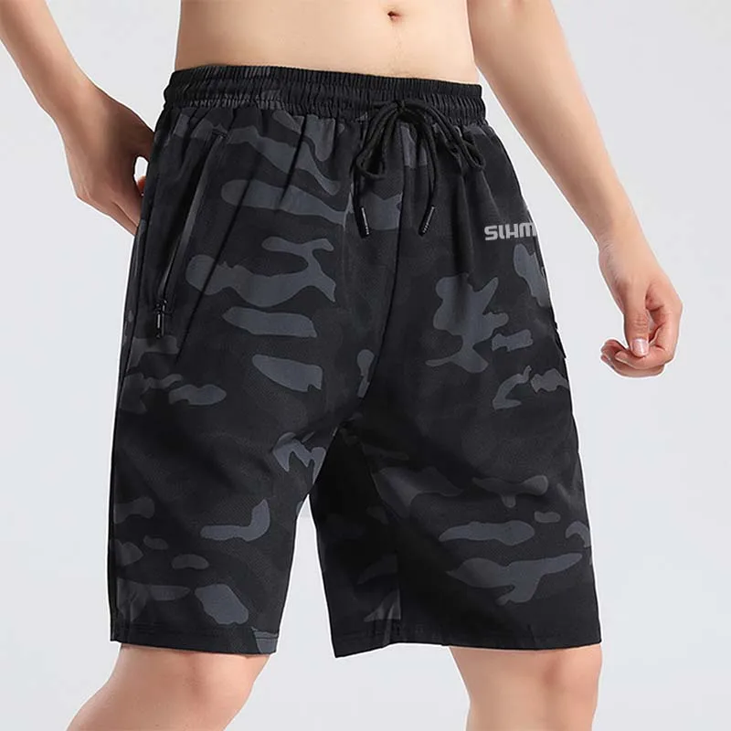 Summer Men's Outdoor Sports, Running, Quick Drying Shorts, Cycling, Fitness, Casual Five Quarter Pants, Fishing Pants