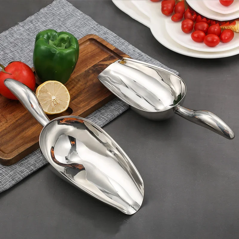 Candy Bar Buffet Commercial Scoops Bar Home Ice Scooper Shovel Food Flour Candy Scoop New Stainless Steel Ice Scraper ice cream scoop ice shovel scoop