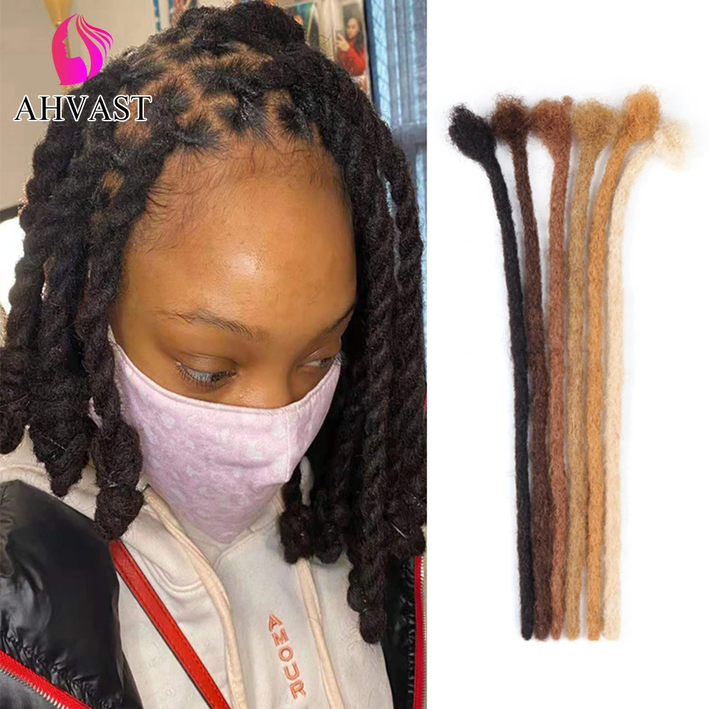 AHVAST Dreads 20/40 Strands 100 Soft Tight Natural Afro Kinky Human