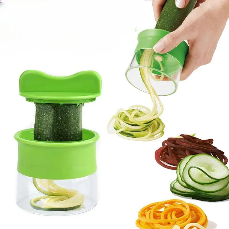 

Handheld Duty Spiralizer Vegetable Slicer Vegetable Spiral Slicer Cutter Zucchini Pasta Noodle Spaghetti Maker Kitchen Gadgets