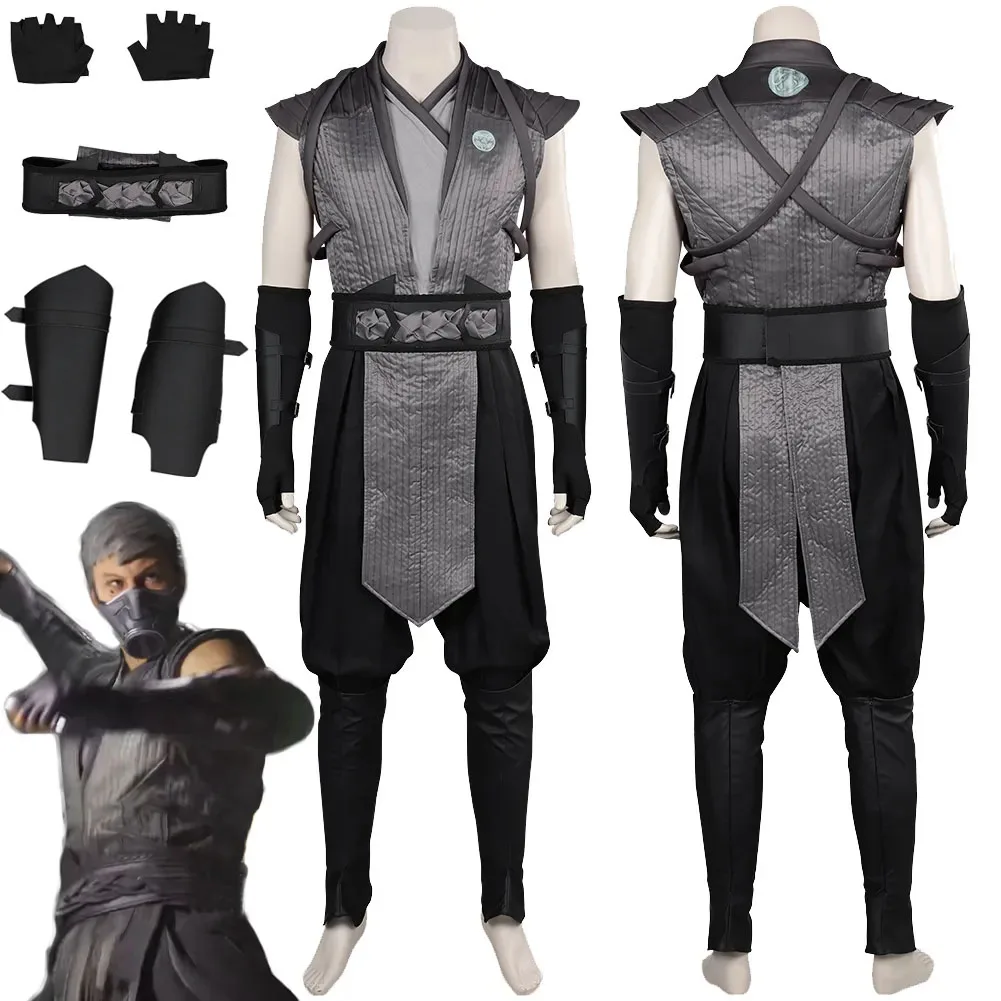 

Anime Game Mortal Cos Kombat Smoke Cosplay Costume Disguise Adult Men Male Fantasy Roleplay Clothes Outfits Halloween Carnival