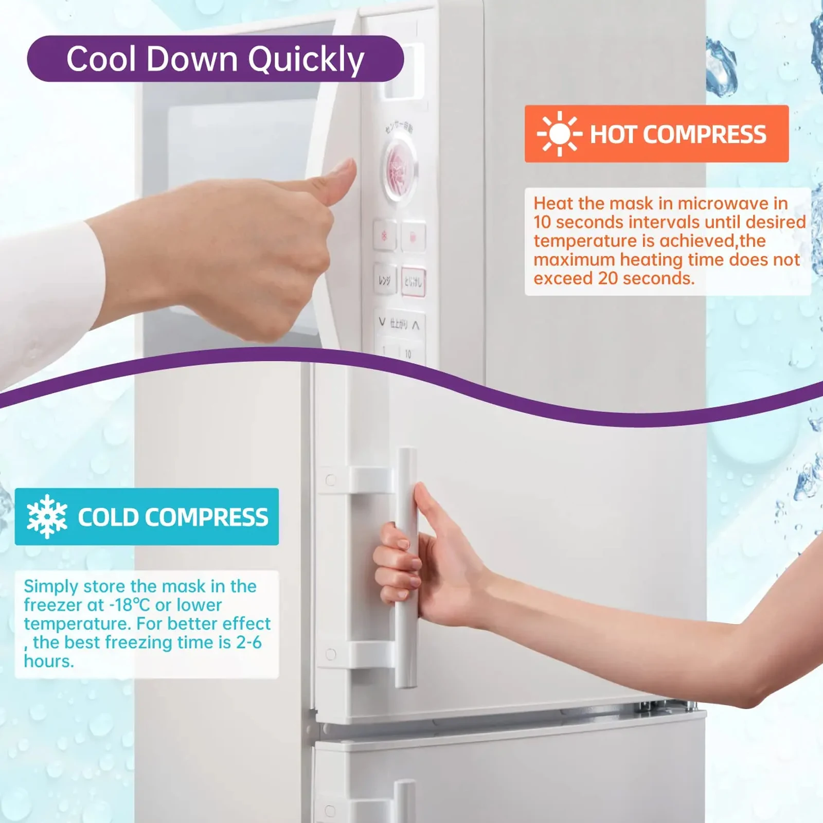 Gel Cooling Ice Face Eye Mask Facial Mask Hot Cold Compress Pack Gel Beads Cold Face Eye Mask Ice Pack,Compress Sleeping FaceSPA