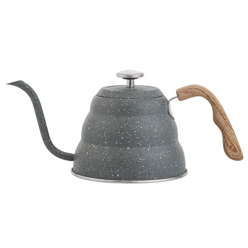 

Чайник для кофе Pour Over из нержавеющей стали, чайник для чая и кофе объемом 17 унций, чайник с длинным узким носиком, со встроенным термометром