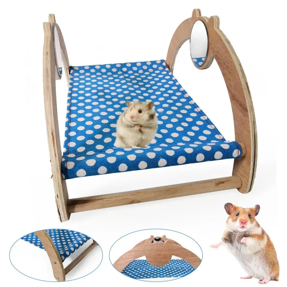 High Quality Hamster Wood Bed Solid Frame Hamster Nest Comfortable Long Lifespan Hammock Summer