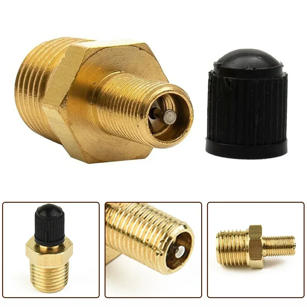 4-Pack 1/8" NPT Male Brass Air Compressor Tank Fill Valves - Schrader Style, Brand New