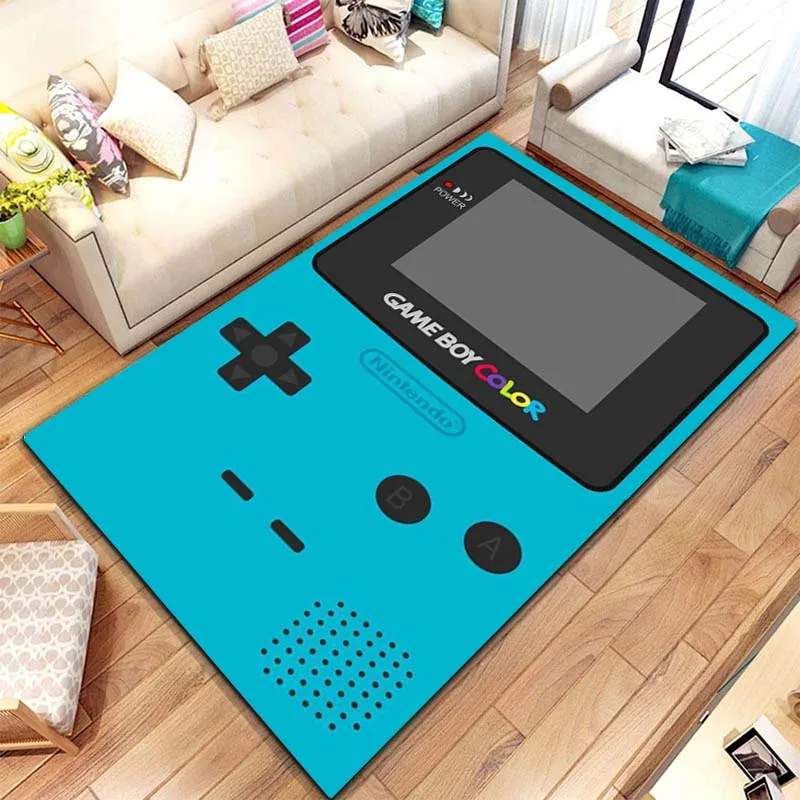 NINTEND0 Retro Game Boy GBA Pattern Area Rug Carpet for Home