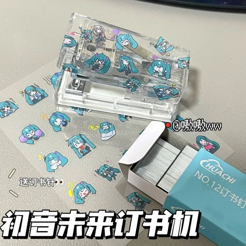Mini Transparent Stapler with DIY Stickers - Portable Pocket Stapler