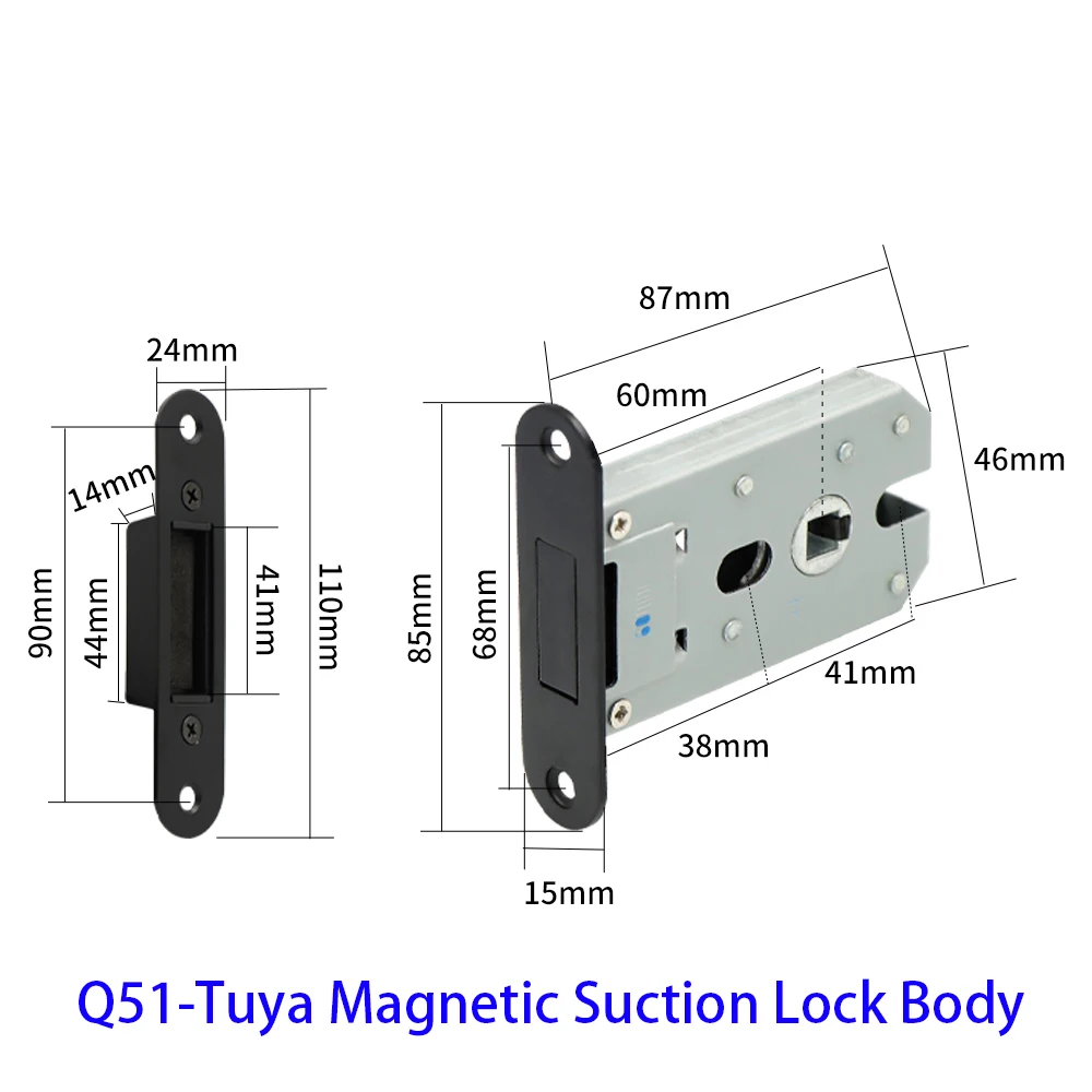 M5 Tuya BLE Fingerprint Door Lock Smart Digital Electronic Lock with Password/Ke