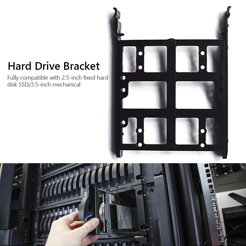 Plastic HDD SSD Mounting Bracket for 2.5 inch / 3.5 inch Hard Drive Tray Holder