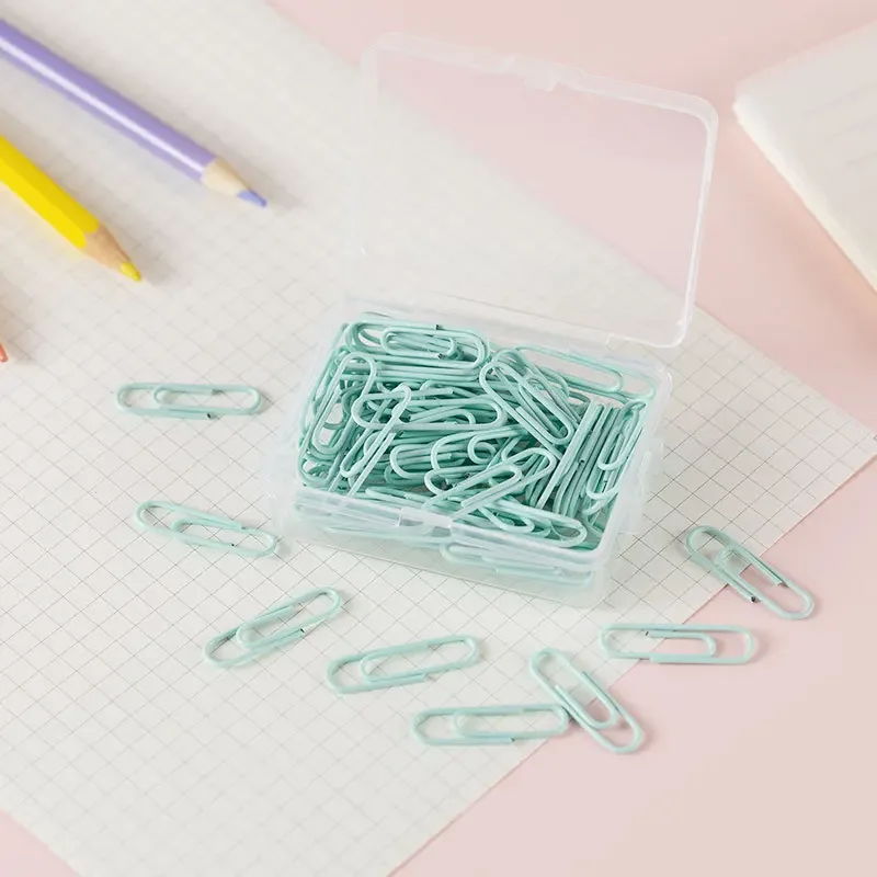 28/50mm Metal Paperclips Documents Bookmarks Index Page Paper Binder File Clips School Office Supplies Stationery Accessories paper clips binder clips