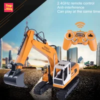 Double E E561 RC Excavator 1/16 Alloy 3 In 1 Hammer Bucket Gripper With Mini Basketball Engineering Vehicle Kids Toys Boys Gift 1