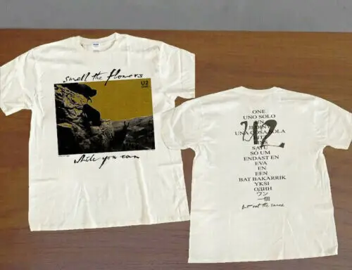 U2 One Odore The Flowers 1992 Tour Concert T T-Shirt, U2 Rock Band S-3Xl