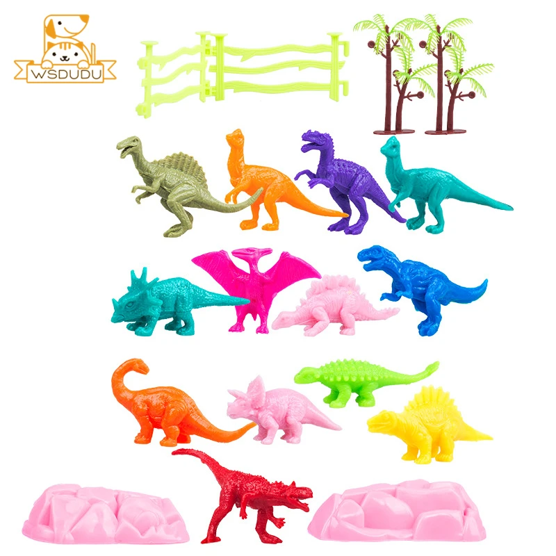 13PCS Mini Dinosaur Toy Animal Collectible Model Set Action Figures Cute  Realistic Small Statue Figurines Playset Children Gifts