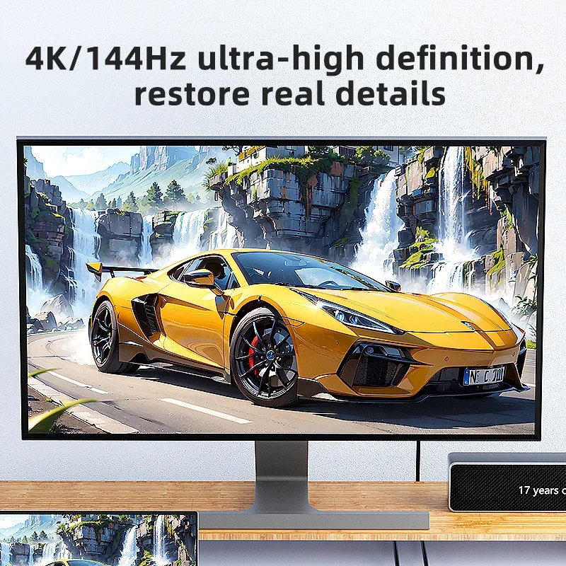 Ultra HD Dual Monitor DisplayPort MST Hub Splitter - 4K 120Hz Extended Display
