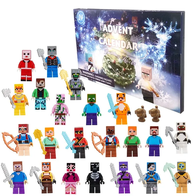 Advent Calendar Kit 24Pcs/Box Advent Calendar Block Robort Anime Figures for Children