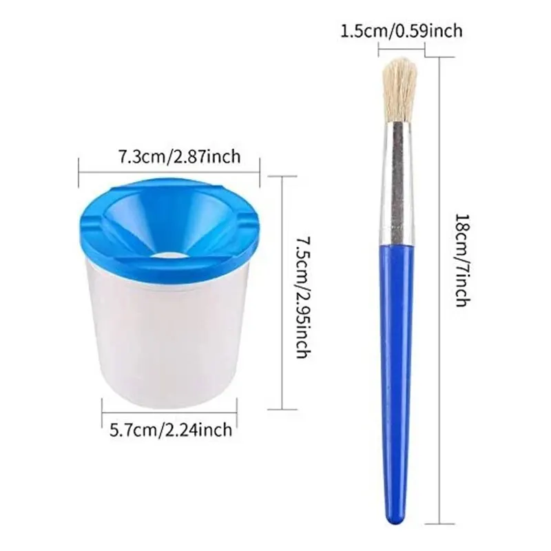 Kids Paint Brushes Set Toddler Chubby Paint Brushes Round and Flat Preschool Paint Brushes for Acrylic Paint Washable Paint 2