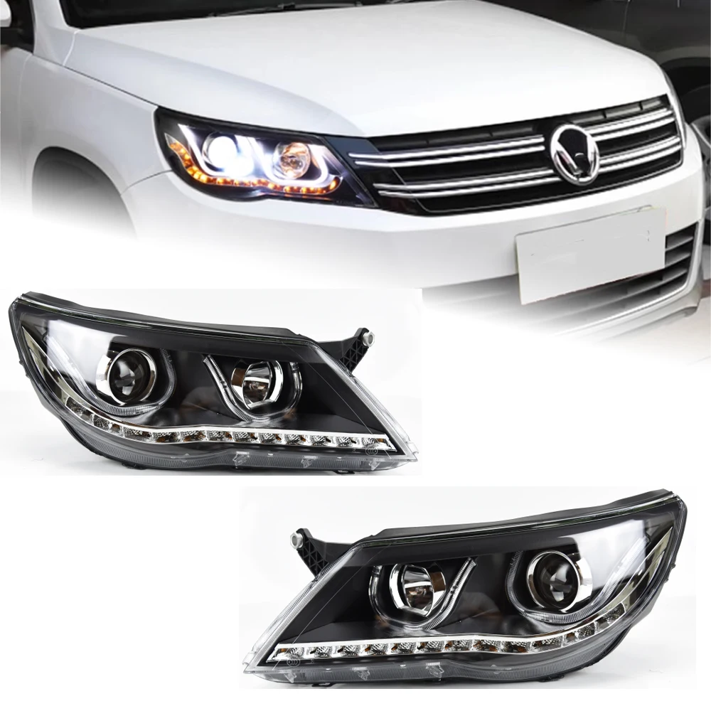 

AKD Car Styling for Tiguan LED Headlight 2007-2012 Tiguan Headlight DRL Head Lamp Angel Eye Hid Option Bi Xenon Auto Accessories