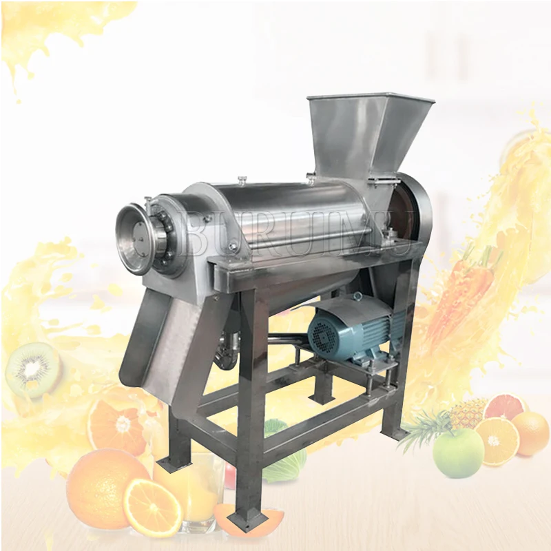 

Commercial Apple Spiral Crusher Juicer Extractor Fruits Production Line Processing Machine with Wheels Cold Press for Orange