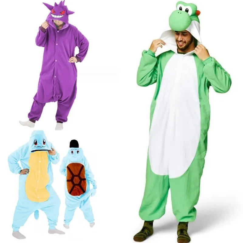 

Super Mario Bros Yoshi Jumpsuit Cosplay Performer Costume For Adult Anime Dinosaurs Doll Clothing Games Pajamas Birthday Gift