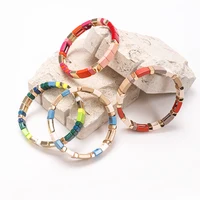 Luxury Women Girl Fashion Enamel Bangle Solid Color Bracelet Jewelry Gift Boho Jewelry Hand Accessory 2