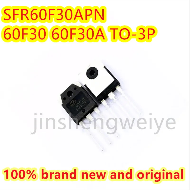 

5PCS Free Shipping 60F30A 60F30 SFR60F30APN SFR60F30 100% Brand New and Original TO-3P 300V 60A Fast Recovery Diode Now