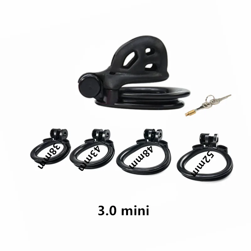 Penis Chastity Cage Chastity Lock Sex Toy Mini Male Chastity Device Cobra Cock Cage With 4 Penis Cock Ring Sleeve Lock Penis Cage Bondage Belt