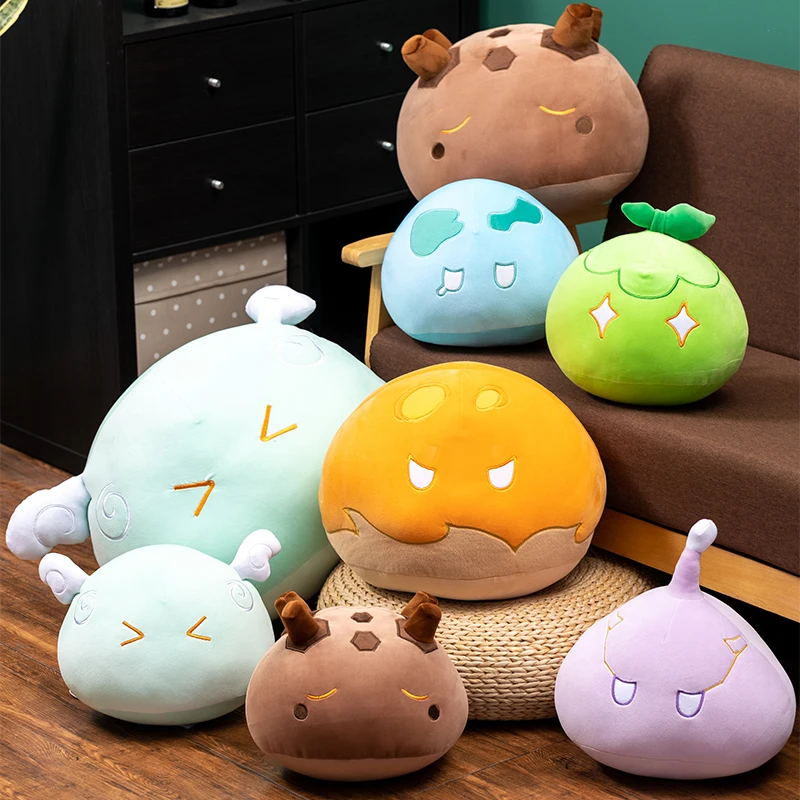 New Arrival Cute Genshin Impact Game Plush Toys Kawaii Anime Slime Throw Pillow Keli Dango Toys Birthday Xmas Gift for He She genshin impact umbrella all weather cartoon folding parasol ayaka klee hutao anime genshin three folding umbrella rain gear gift