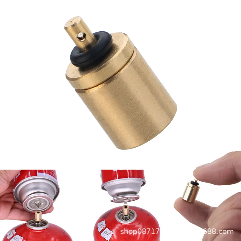 Deux adaptateurs valve gonflable cuivre 17x8mm côte à côte, montrant le pas de vis et la bague de serrage.
