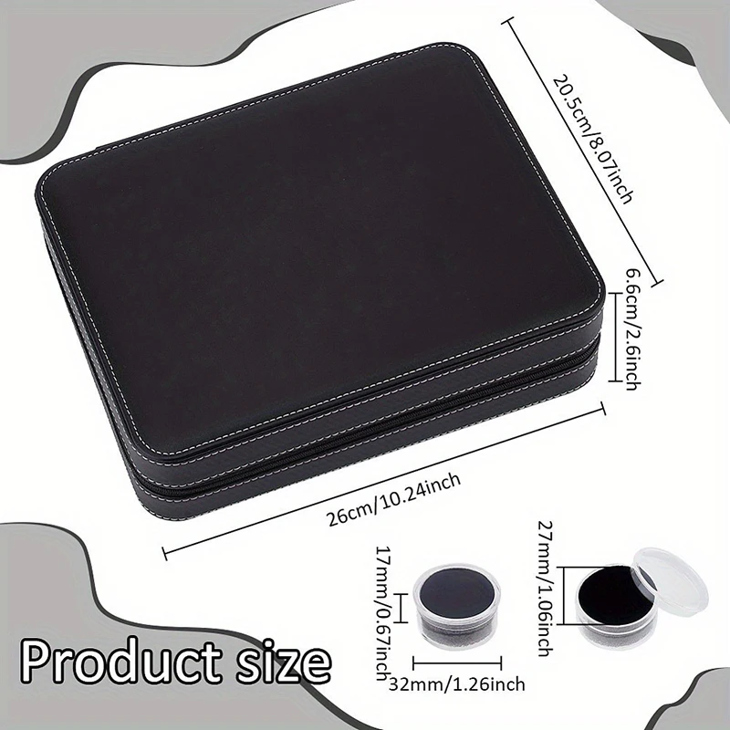 Transparent Gemstone Gem Jar Display Box Loose Diamond Jewelry Storage Carrying Case Nail Gem Stones Holder Organizer Container