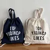 Kids Backpack Drawstring Closure Kids School Bags Children's Plaid Backpack For Boys Girls Canvas Bag School Bags 4