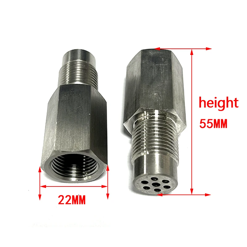 M18*1.5 Mini Catalytic Lambda Oxygen Sensor Spacer SS304 Oxygen Sensor Bung Car Fault Lamp Shield Adapter 6