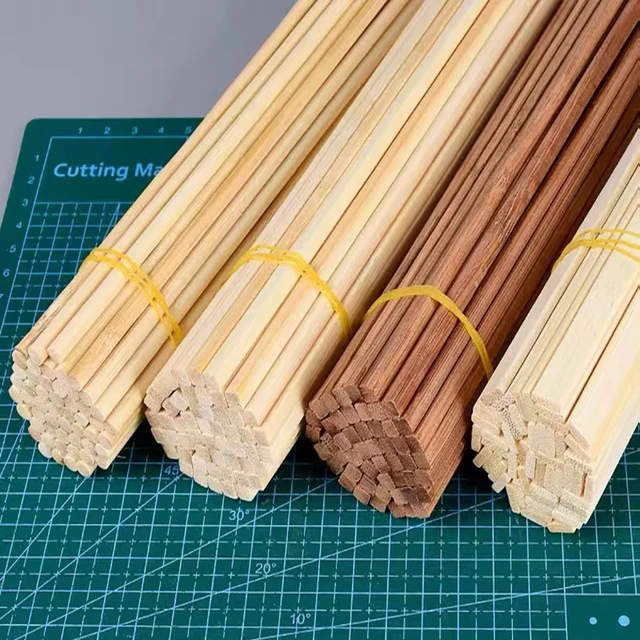 10PCS 150mm Pine Square Wooden Rods Sticks Premium Durable Wooden