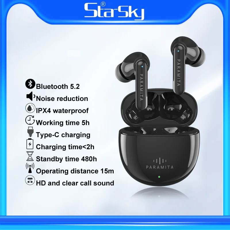  Wireless Bluetooth  Headphones BT5.2 Waterproof Sport Headsets With Call Noise Reduction, Earphones With Gaming And EQ Mode 