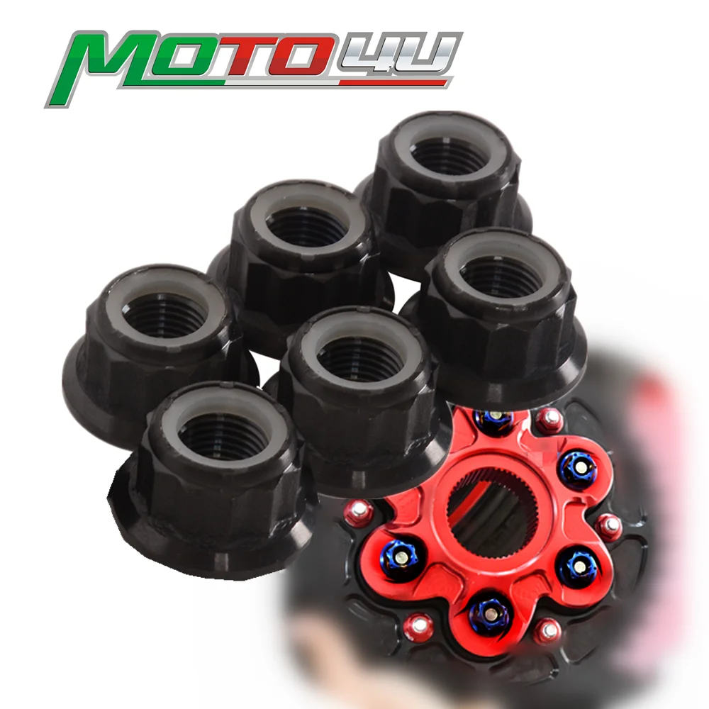 

6PCS Titanium Motorcycle Accessories Rear Sprocket Nuts For Ducati Panigale V4 V4S V4R StreetfighterV4