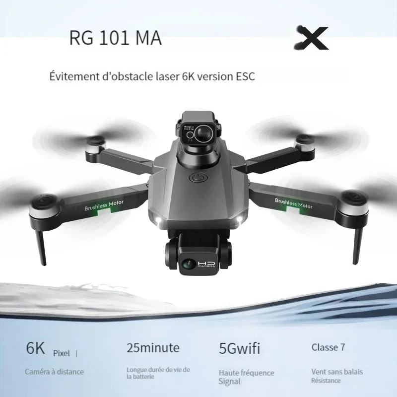 

Professional Brushless 360 Obstacle Avoidance 3KM RC Distance FPV Quadcopter 5G WIFI GPS 6K HD Camera Dron RG101 MAX Drone