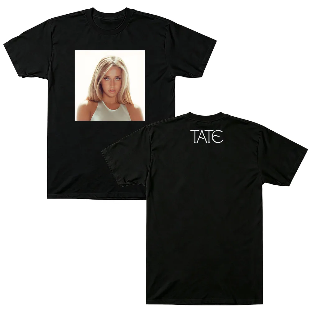 Tate McRae Mind Tee 2026 Sommer Tate Lässiges Pop-Sänger-Streetwear-Fan-Merch-Oberteil, geeignet für Damen und Herren, Baumwollkleidung