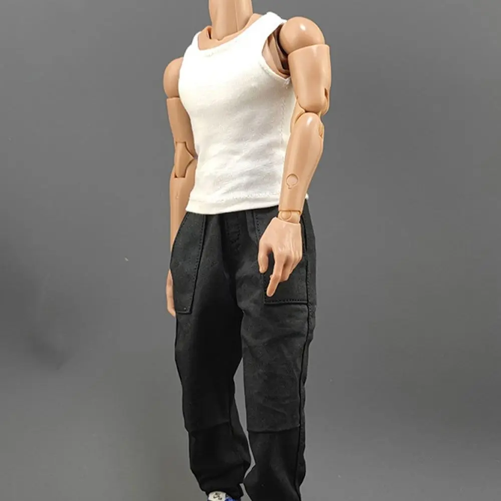 Neue Figur Tops 1/6 Männliche Kleidung Puppe Sport Unten Miniatur Kleidung Soldat Casual T-shirt Soldat Figur Zubehör – Detail 6
