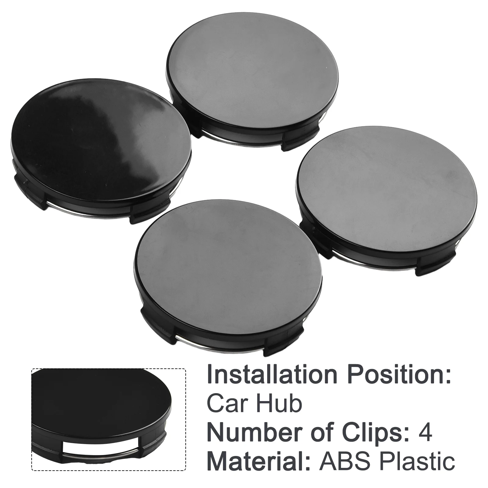Car Vehicle Wheel Hub Center Cap Cover ABS 65mm For Most Cars Trucks Wheels Tires Parts Wear Parts 4pcs
