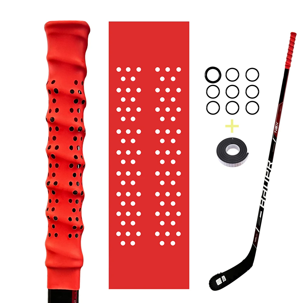 Ice Hockey Stick Grip With Anti Skid Holes Better Alternative To Grip Tape,Universal Sizing For Adults & Youth